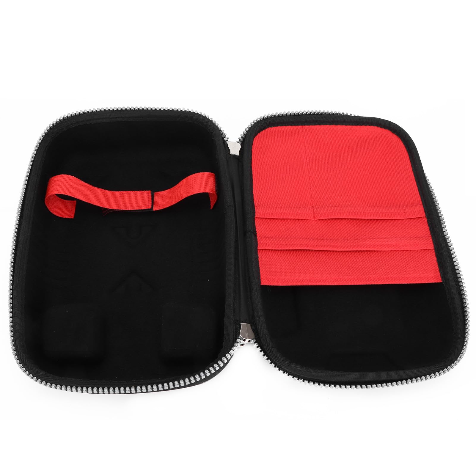 Schwarz 33 cm x 23 cm x 12 cm Fernbedienungs-Hartschalenkoffer Eva-Schutz-Aufbewahrungstasche Robustes tragbares wasserdichtes Reißverschlussdesign für Flysky JR Wfly Futaba