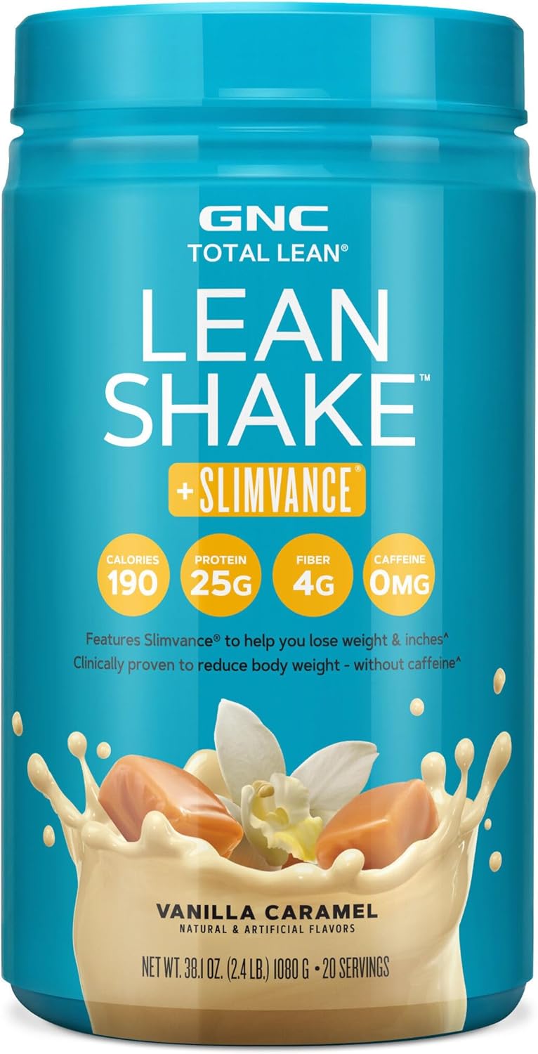 GNC Total Lean Lean Shake + Slimvance Caffeine Free - Vanilla Caramel (20 Servings)