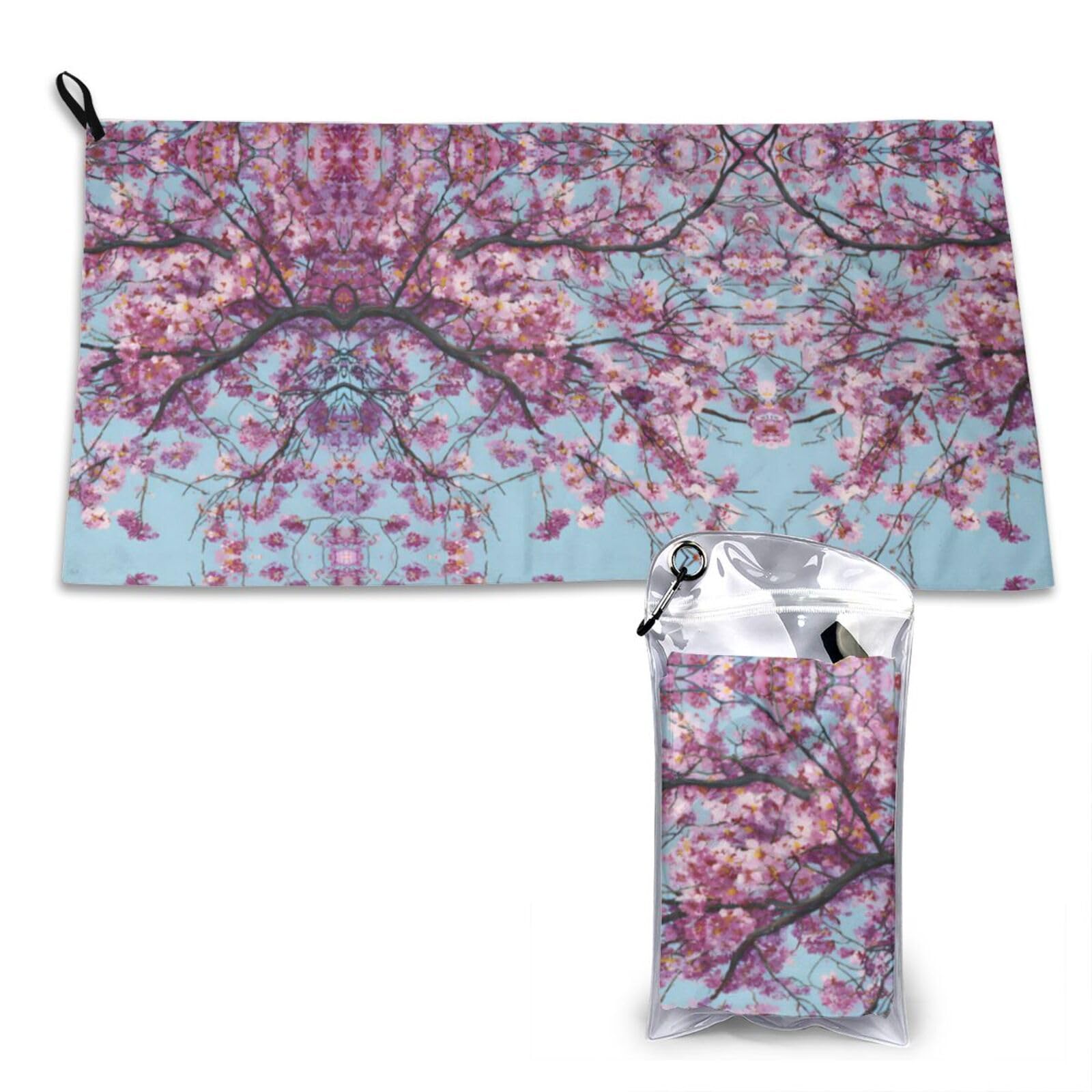 Wxwjshmgc White Cherry Blossoms Print Cooling Towel, Gym Towel,Cooling Towels For Neck, Soft Breathable Travel Cool Towel,Sports Towels For Gym,Camping