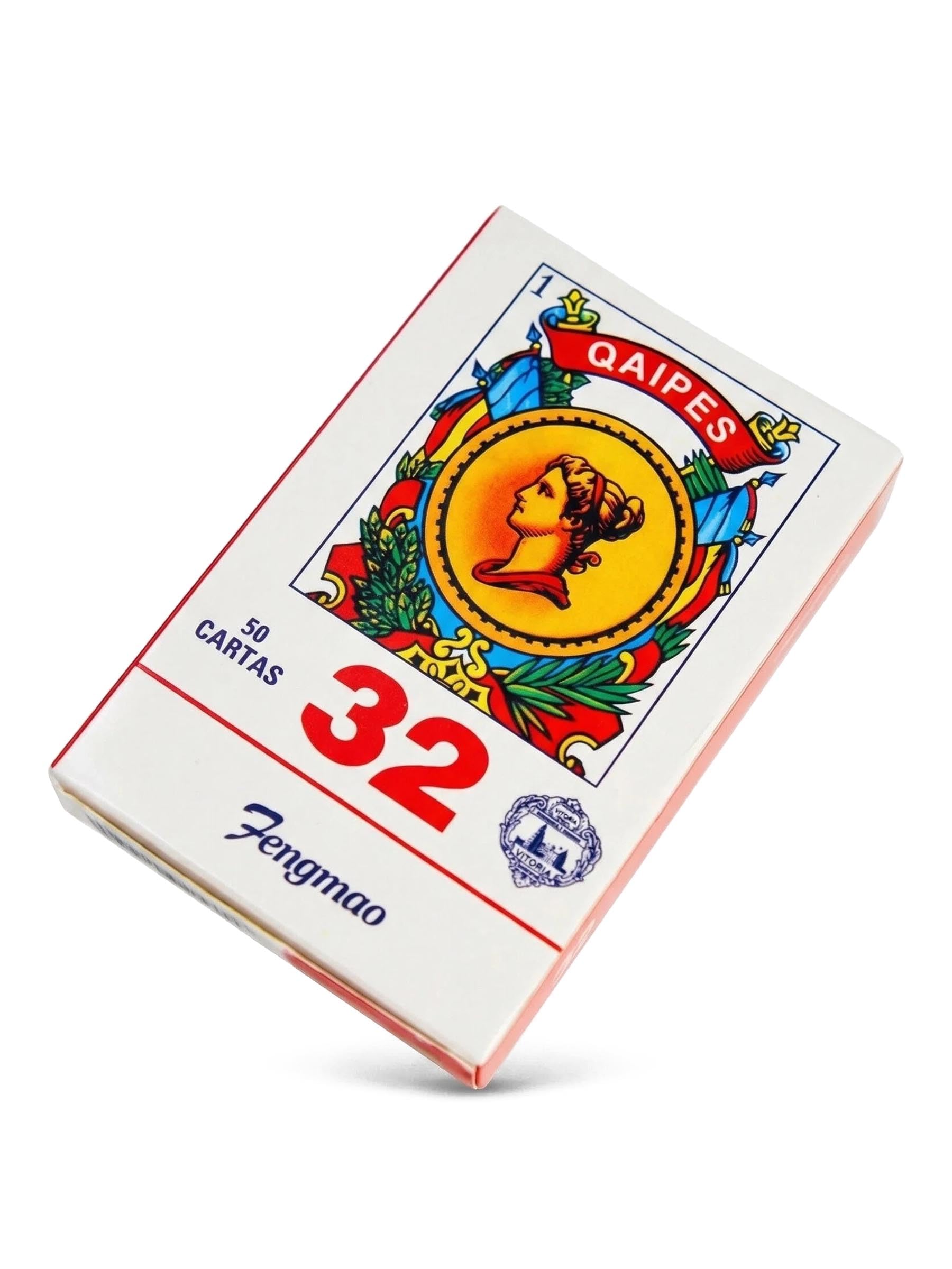 YIMINGOUFEI Spanish Deck of Cards, 50 PVC Playing Cards, 6 x 9.5 cm, Water and Tear Resistant Spanish Playing Cards for Mus, Brisca, Tute & Escoba, Red and White