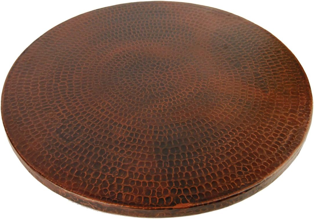 PREMIER COPPER PRODUCTSLS18DB 18-Inch Hand Hammered Copper Lazy Susan, Oil Rubbed Bronze by Premier Copper Products