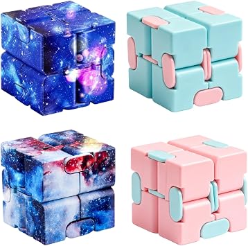 4 PCS Infinity Cube, Fidget Cube for Stress Relief
