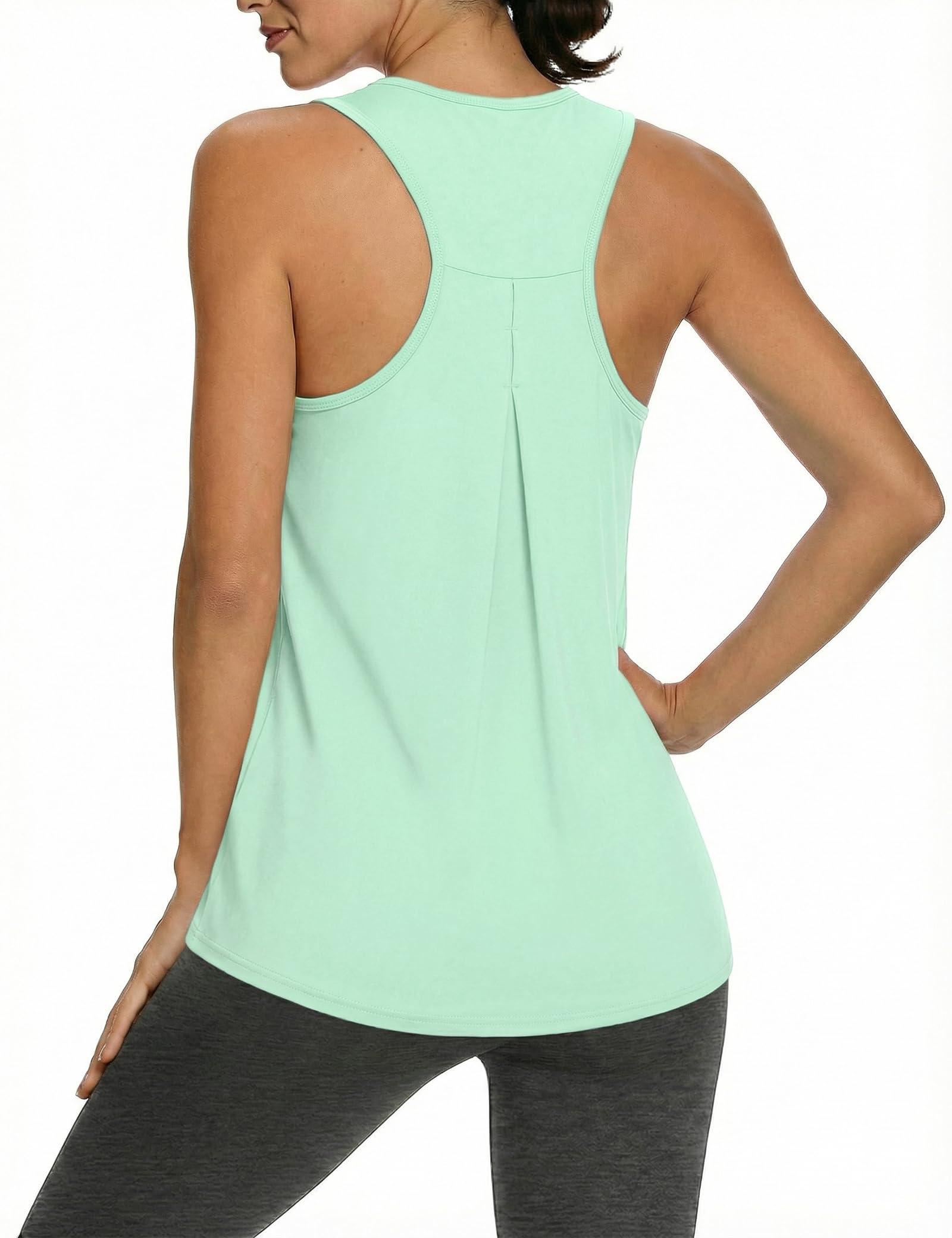 Gyabnw Sporttop Damen Racerback Fitness Tanktop Atmungsaktiv Leicht Schnell Trocknend Gym Top für Yoga Joggen Outdoor-Training