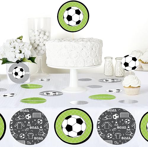Miniatura 4 de Big Dot of Happiness Goaaal  Fútbol  Baby Shower o fiesta de cumpleaños  Confeti gigante  Decoraciones de fiesta  Confeti grande 27 unidades