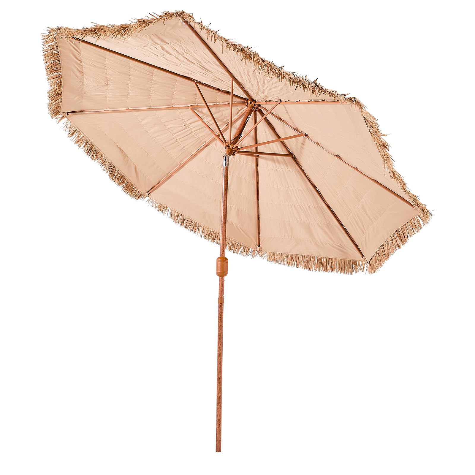 VEVOR Tiki – Parasol de terrasse inclinable, style hawaïen avec chaume en polypropylène durable, pour plage, terrasse, bord de piscine, arrière-cour et jardin