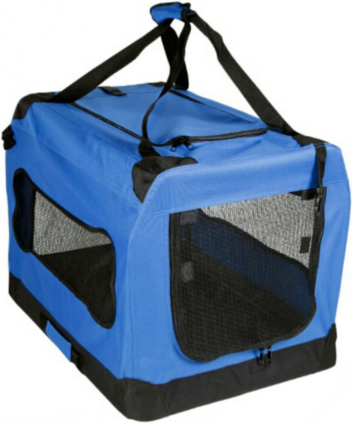 Mr. Peanut's Soft Sided Dog House Style Portable Pet Crate, Extra Interior Space Reduces Anxiety, Designed for Pet Comfort with Fleece Bedding, Not for Airline Use (Small 19.5" x 13.5" x 13.5")
