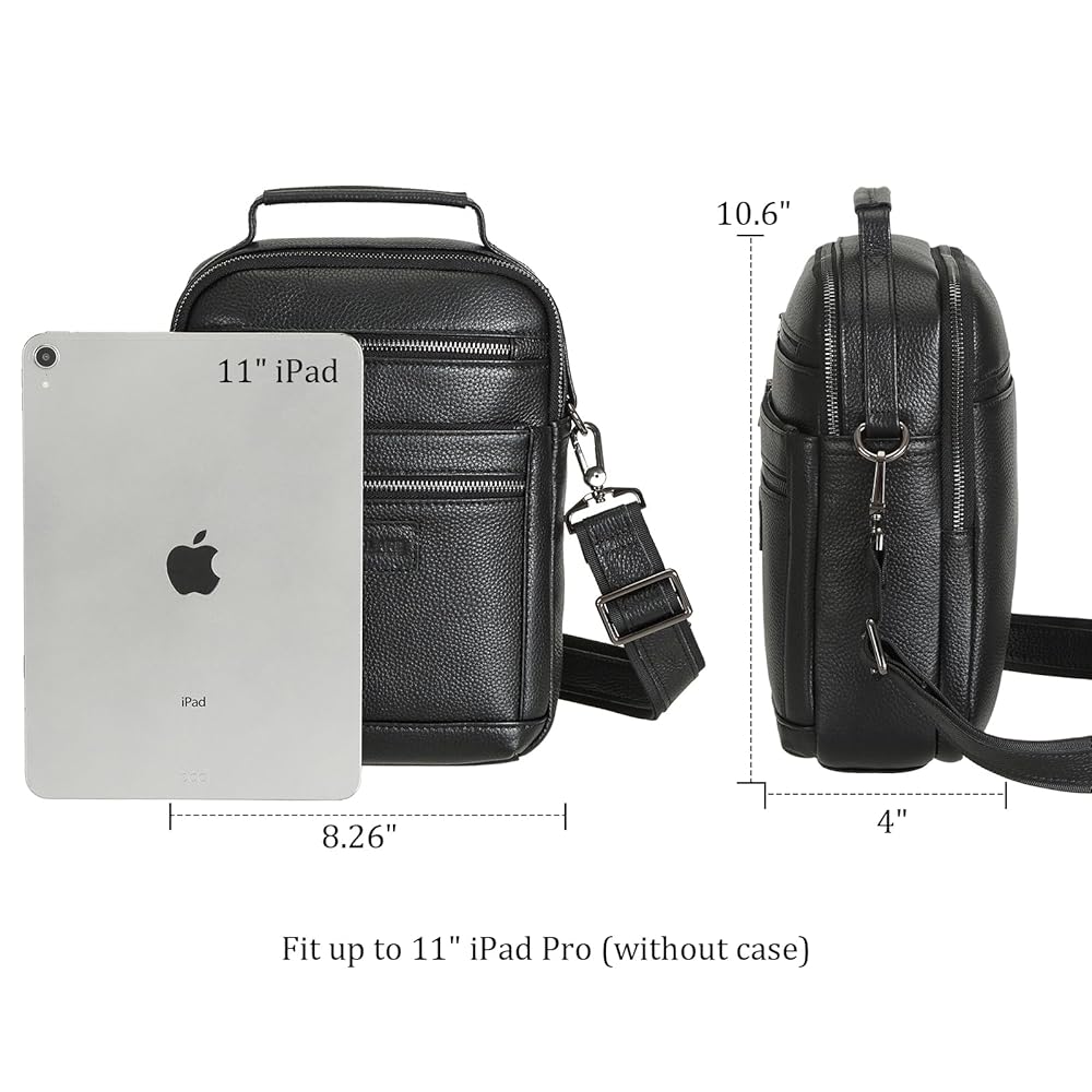 Amazon.com | Polare Italian Cowhide Leather Messenger Bag