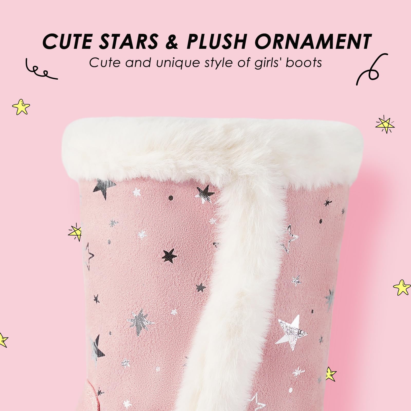 Girls Kids Winter Boots Girl Cowboy Boot Kids Girls Dress Boots Side Zipper Boot Shoes