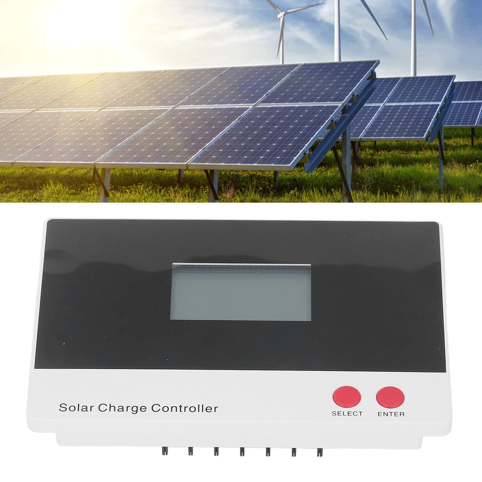 Caricabatterie per pannello solare LCD con regolatore di carica solare PWM per batteria 12V 24V 40A