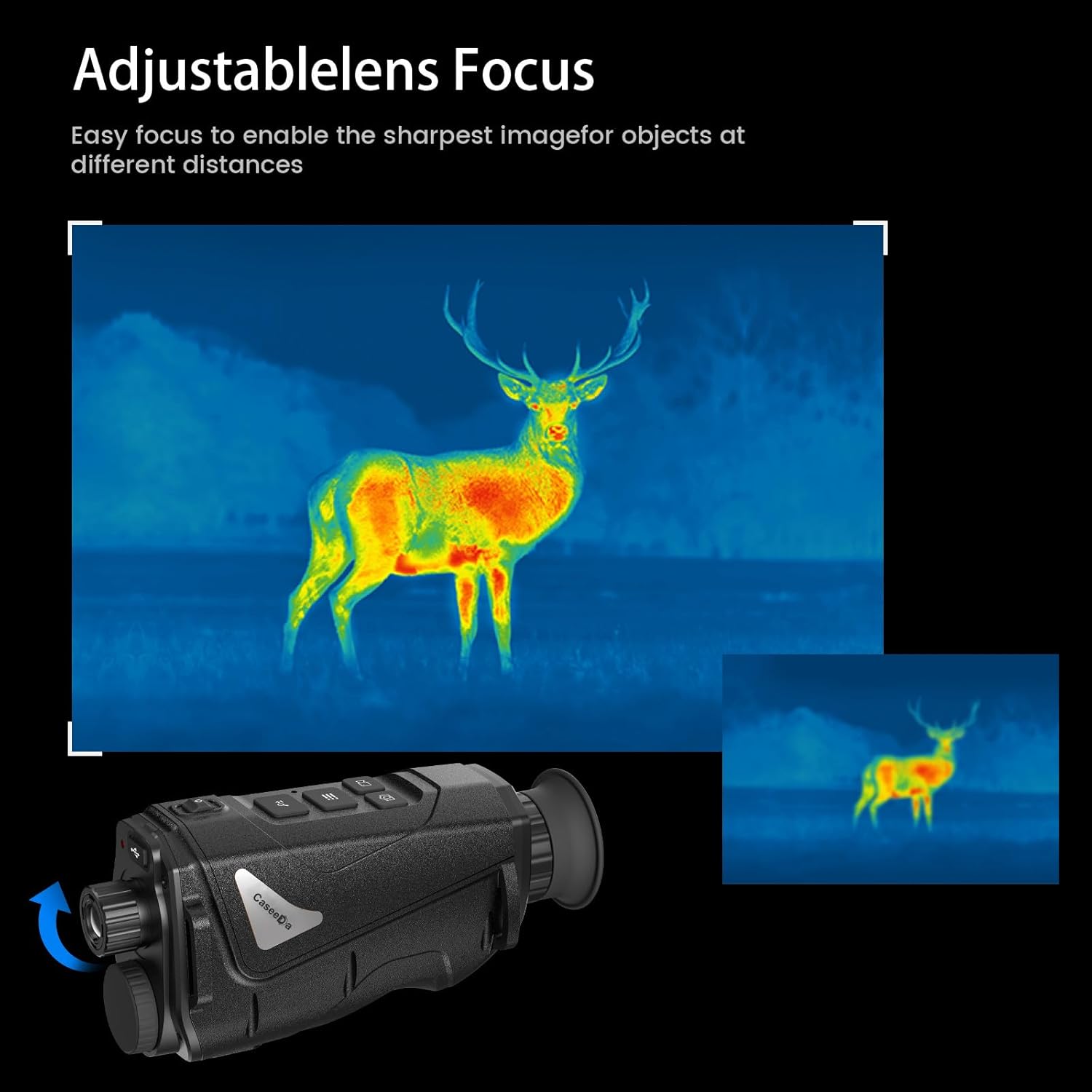 Thermal Imaging Monocular for Hunting,Thermal Night Vision with 256 * 192 HD AMOLED Display, Video Recording, Built-in 32GB Memory, 8X Digital Zoom, with WiFi, IP67 Waterproof