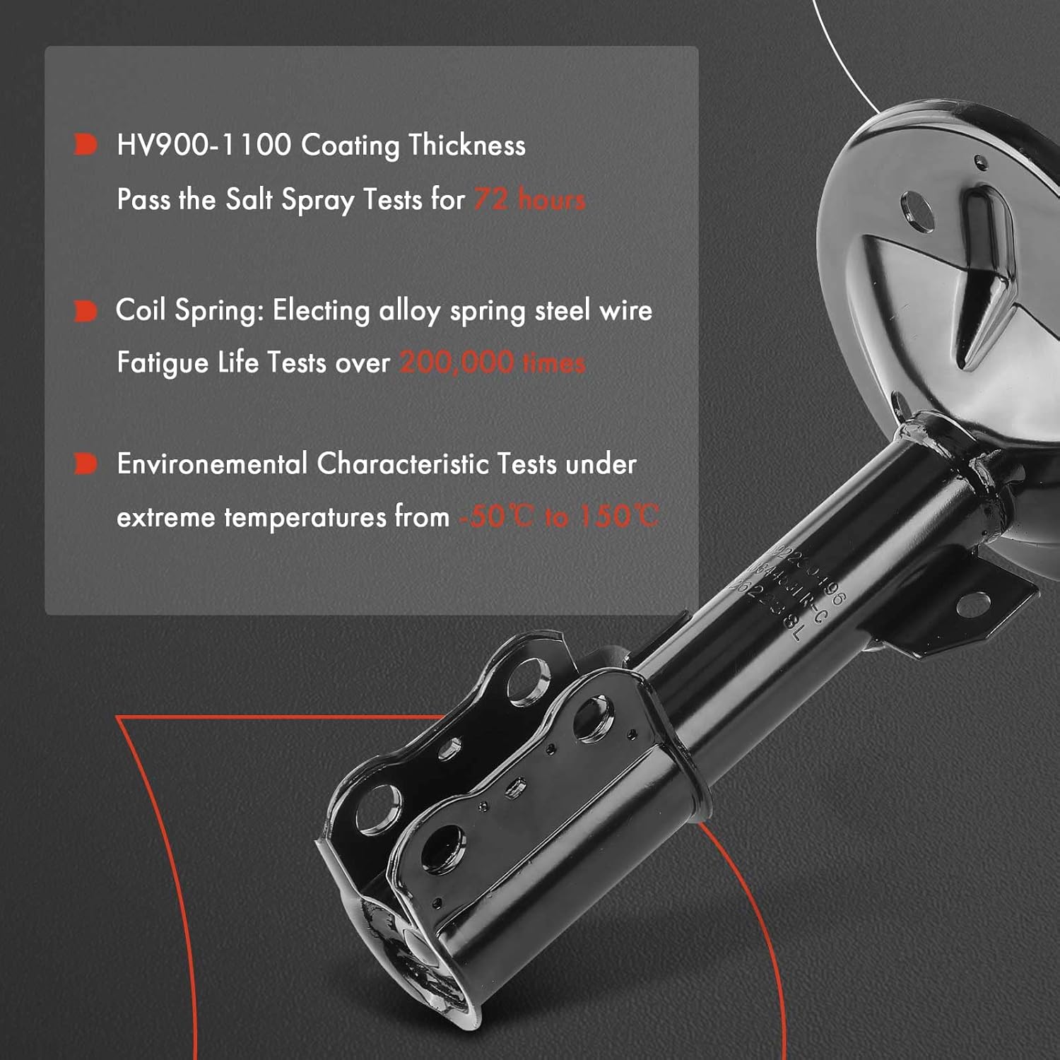 A-Premium Front Struts Compatible with Toyota Sienna 2004 2005 2006-2x Replacement Suspension Bare Strut Shock without Coil Spring