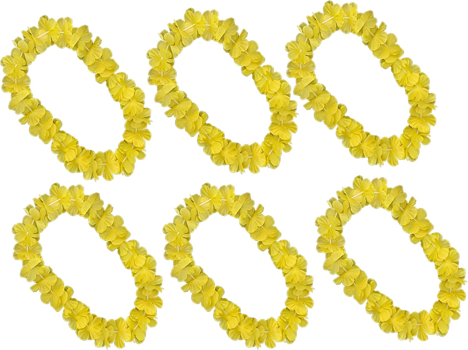 blinkee 12 Pack - Tropical Satin Hawaiian Flower Lei Necklace - 36-inch, Ideal for Luau Parties, Beach Weddings, and Honeymoon Celebrations