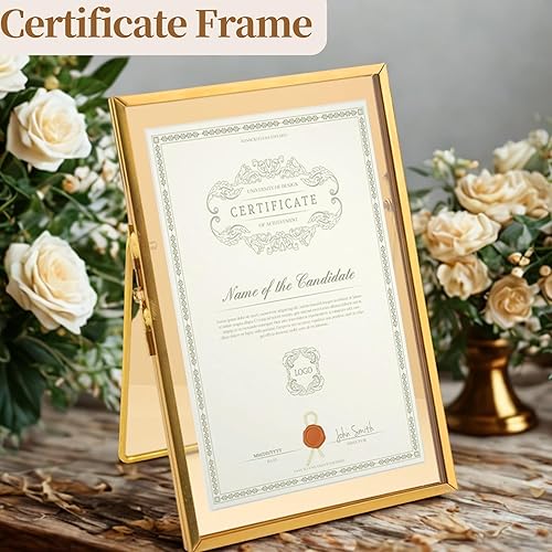 Miniatura 5 de TLBTEK 2 marcos de fotos de escritorio de 4 x 6 pulgadas, marco de fotos de cristal transparente para flores prensadas, marco de exhibición de arte