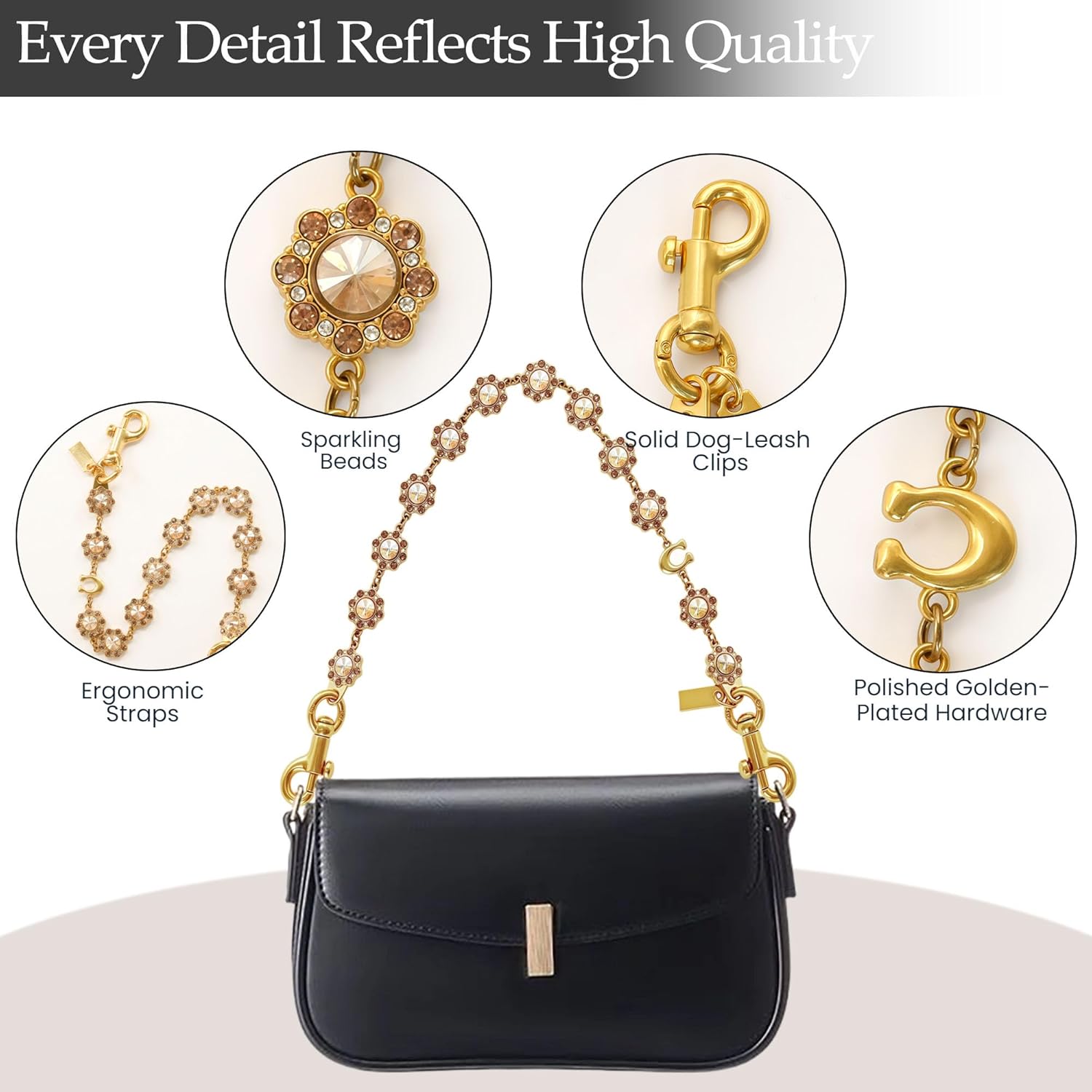 Bag Chain Charm for Handbag, Purse Charms Wallet Chains Bag Extender&Jeans Chain - Image 4