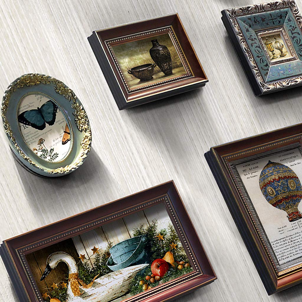 11 Pezzi cornici in Legno Set da Parete cornici Multiple per Foto | Kit da Parete per Galleria cornici per Collage con Modello per Appendere | Combinazione Fai da Te Portico Scala Pittura de