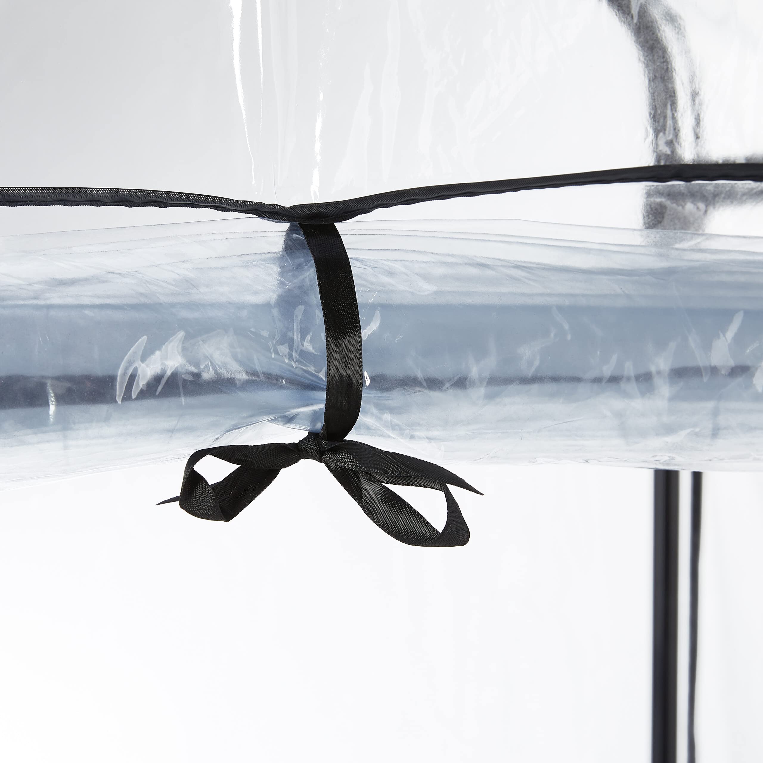 Relaxdays Serra per Il Balcone, a 2 Piani, HLP 94 x 67 x 49 cm, in Acciaio e Telo in PVC Giardinaggio, Trasparente Nero