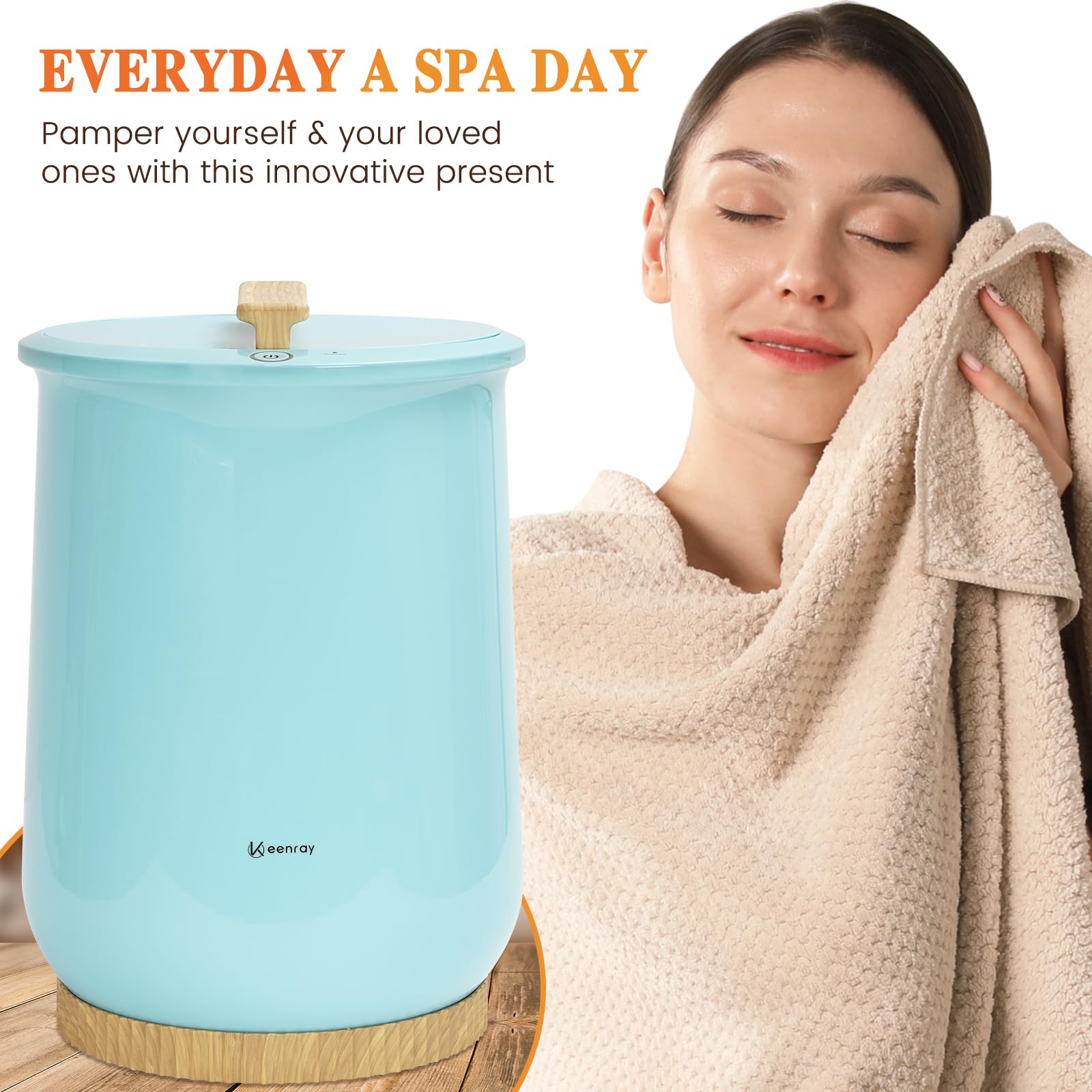 Amazon｜Keenray (キーンレイ) バケツ型タオルウォーマー、高級、大型