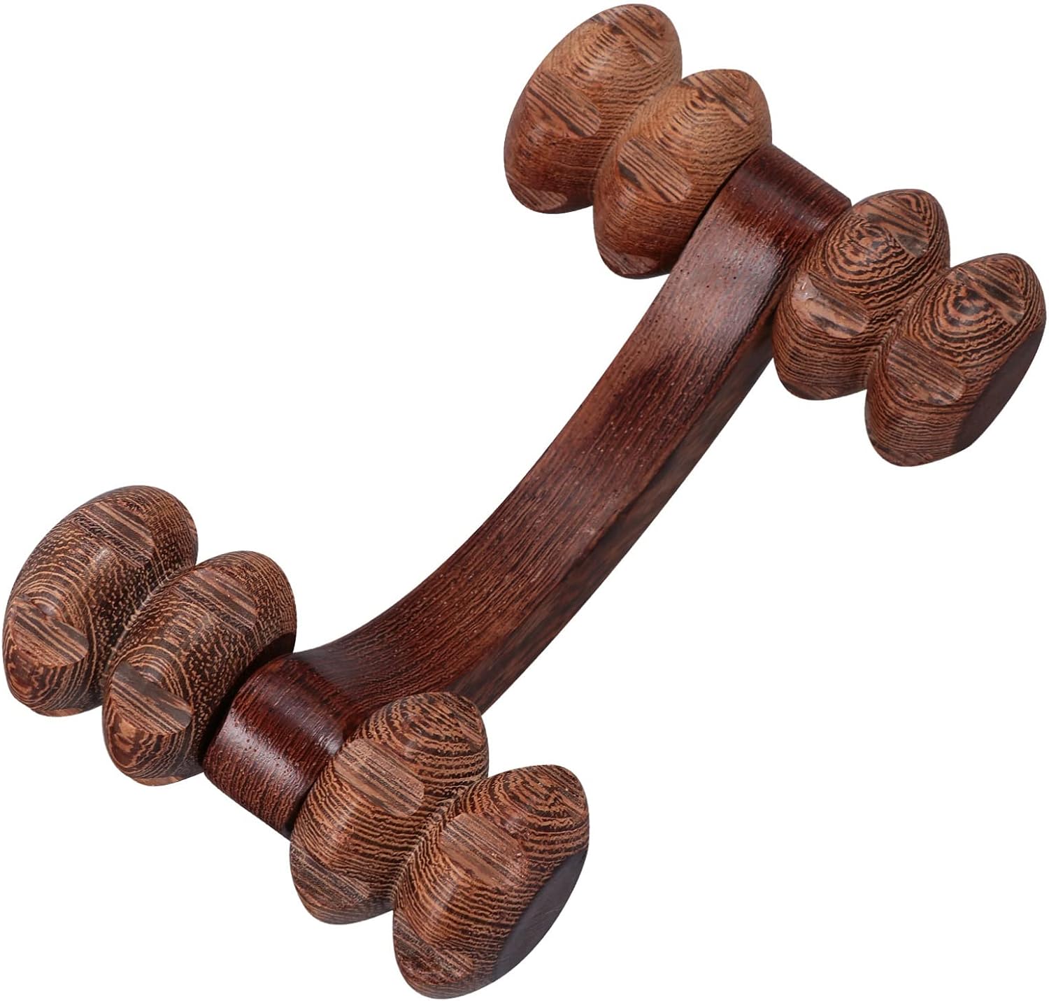 COLLBATH 1pc Wooden Four-Wheel for Full Body Relaxation Manual Muscle Roller for Neck Back and Shoulders Portable Lightweight Design for Home Travel Use