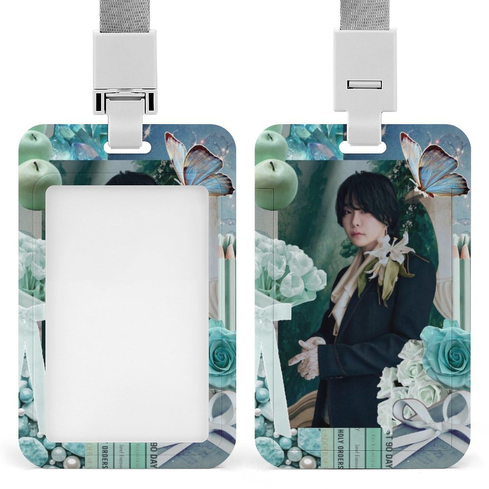 ミセス・グリーン・アップル IDカードホルダー 縦型 社員証 カードケース ネームホルダー 名札ホルダーカードケース 防水 吊り下げ パスケース カード入れ 名札ケース 通勤 通学 男女兼用 名刺入れ クリップスト リール付き かわいい グッズ