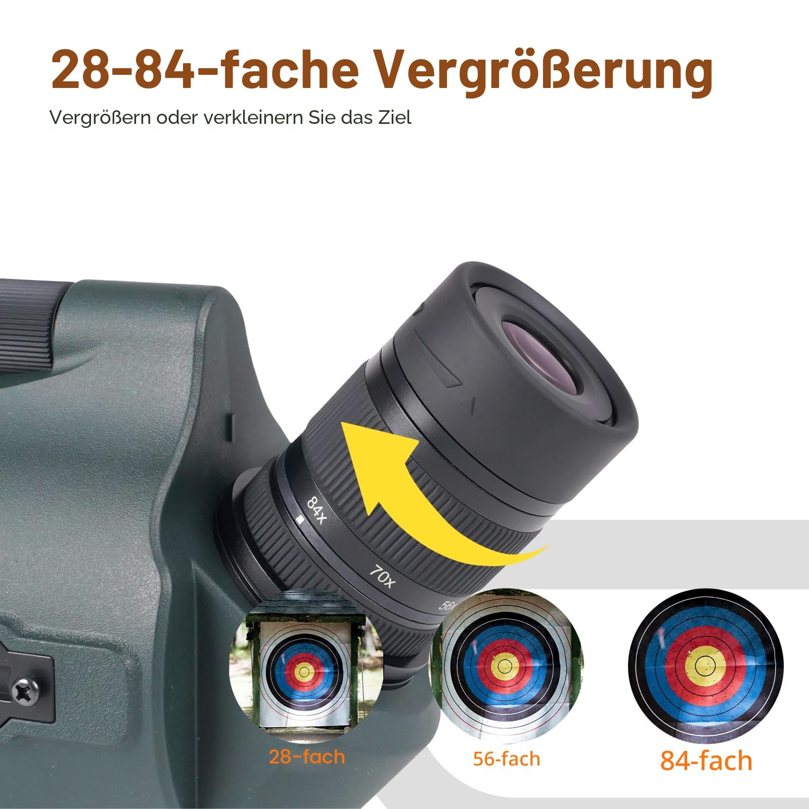 SVBONY SV41Pro 80 mm Mak Spektiv, 28-84-fach Zoom-Okular, 1,8 kg, Spektiv für Vogelbeobachtung und Astronomie