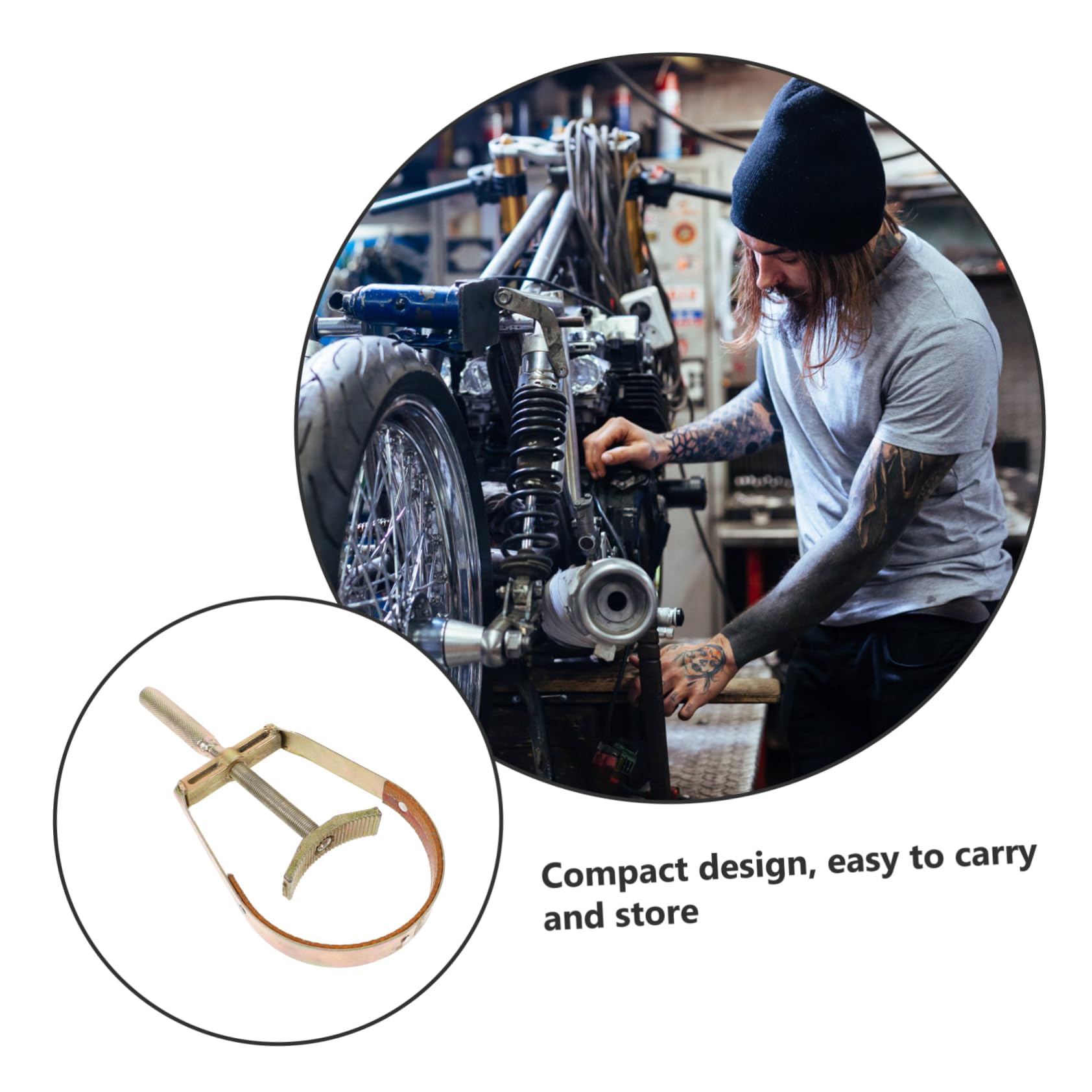 Chiave Fissa Supporto Volano Moto, Dispositivo Serraggio Puleggia, Estrattore Frizione ATV, Utensile Compatto per Manutenzione Meccanica Motociclette