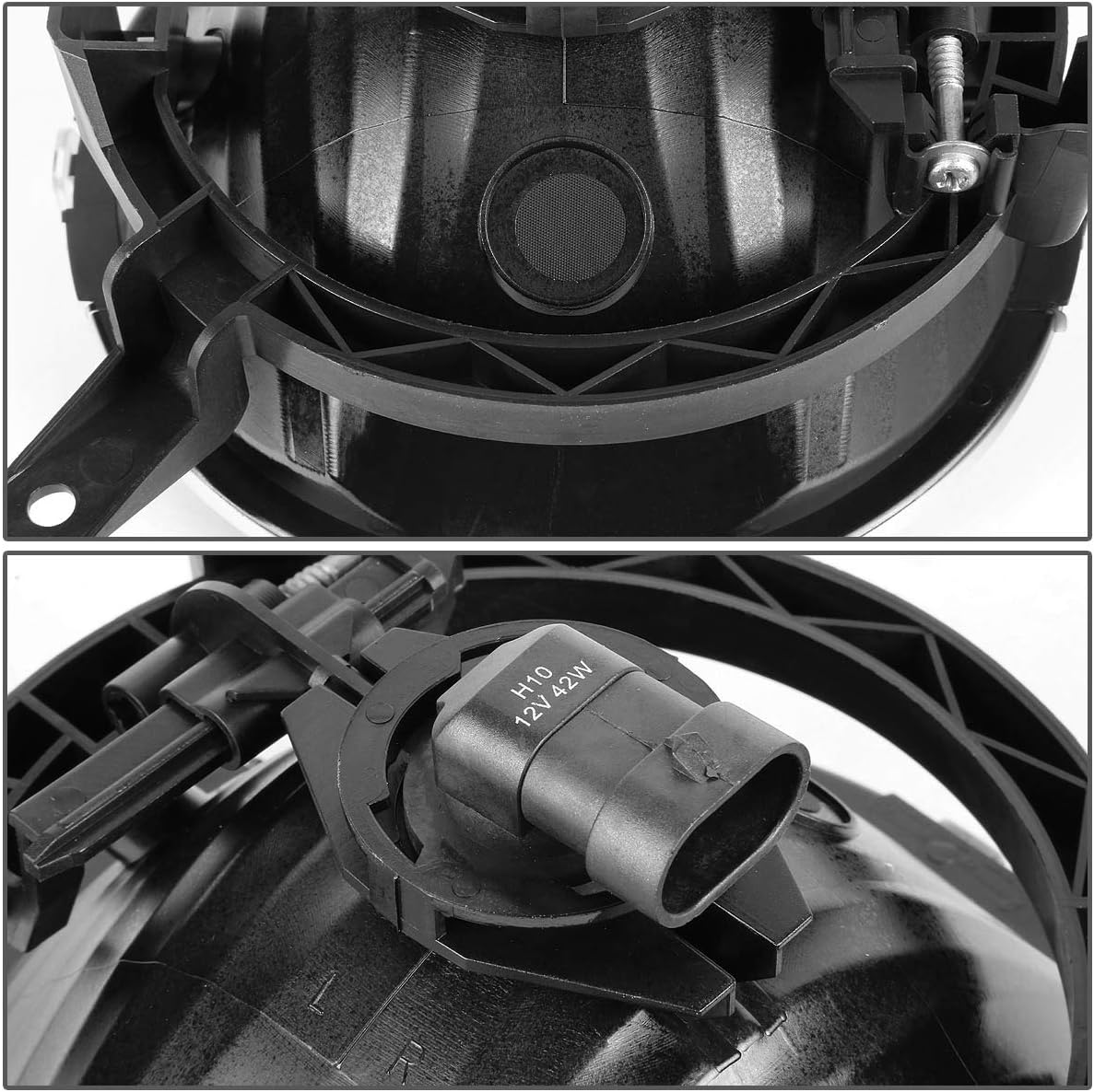 DNA MOTORING FL-NS026-SM Front Bumper Fog Light Driver & Passenger Side Enhance Visibility [Compatible with 05-09 Ford Mustang]