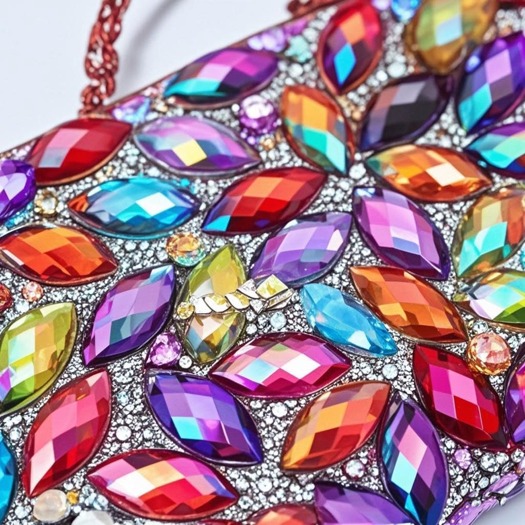 100 Pcs 15x7mm AB Colorful Jewels Gems Rhinestones for Crafts, Horse Eye Flatback Acrylic Gemstone for Halloween Party Decorations Clothing Wedding Dress DIY Crafting Accessories(03 Gold Yellow AB) - Image 2