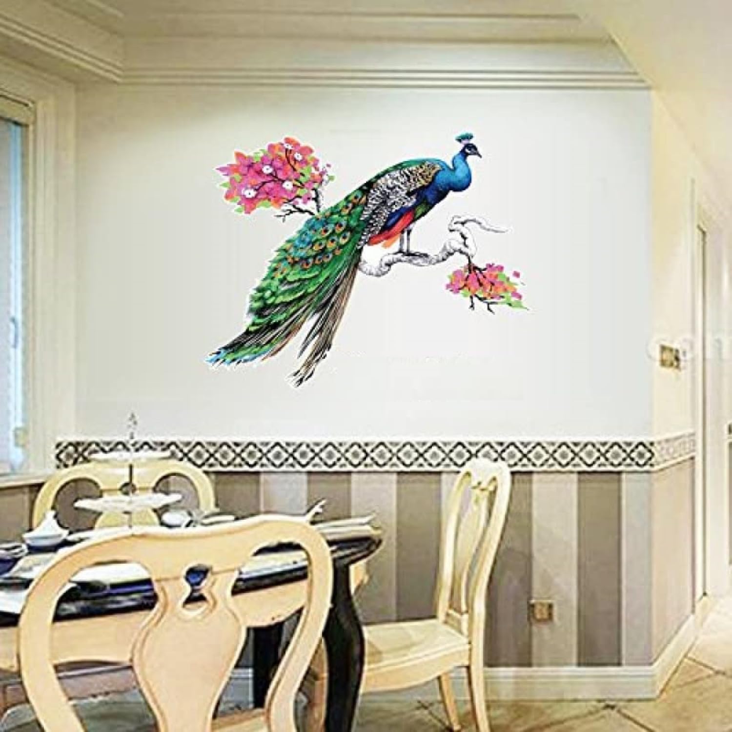 JAAMSO ROYALS Large Peacock Feather Design Self Adhesive Vinyl Home Décor Wallsticker for Hall Bed Room Living Room (60 CM X 90 CM) (B09TSVZ2VD) Amazon Price History, Amazon Price Tracker