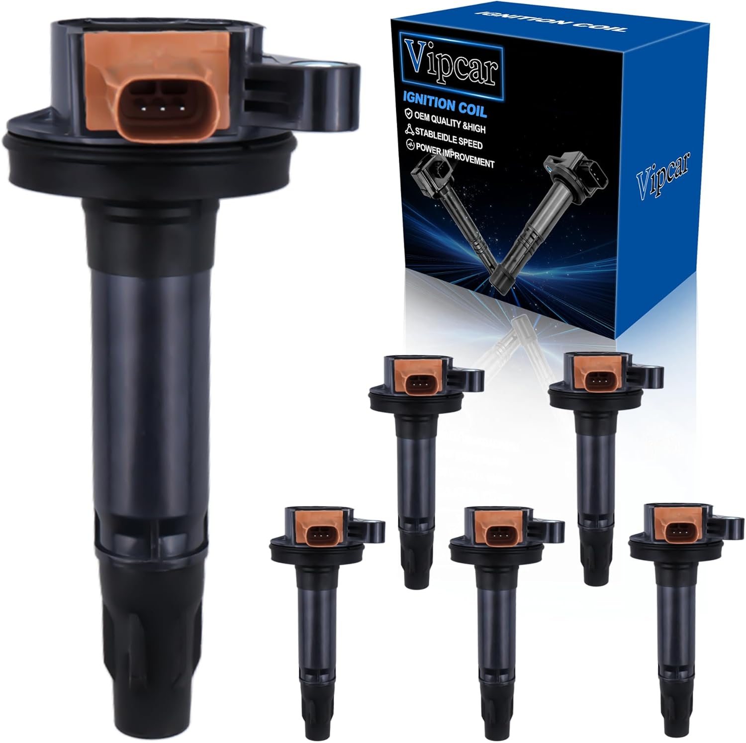 6Pcs Ignition Coil Pack Compatible with Ford 3.5L V6 2011-2016 F150, 15-17 Expedition, 13-19 Explorer, Police Interceptor Taurus Transit-Vans, 2015-17 Navigator, MKS/MKT, #UF646 DG549