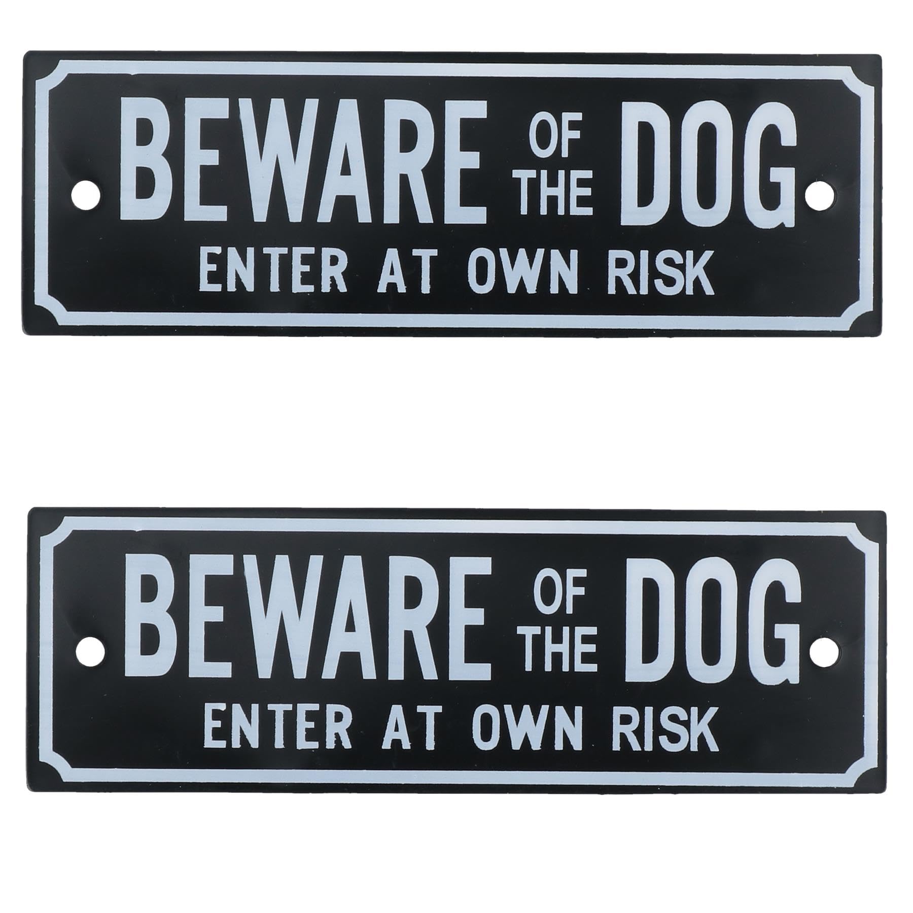 AB Tools Two Beware Of The Dog Enter At Own Risk Home Gate Dog Warning Sign