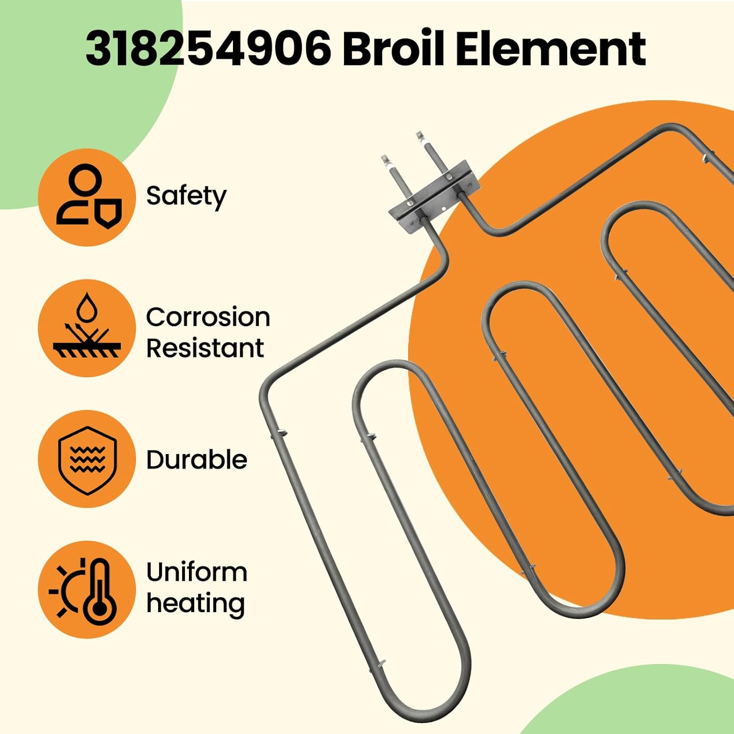 318254906 Bake Element Compatible With Frigidaire Electric Range,Replacement 318254909 31854901 EA1992188 PS1992188 AP4298966 1259831