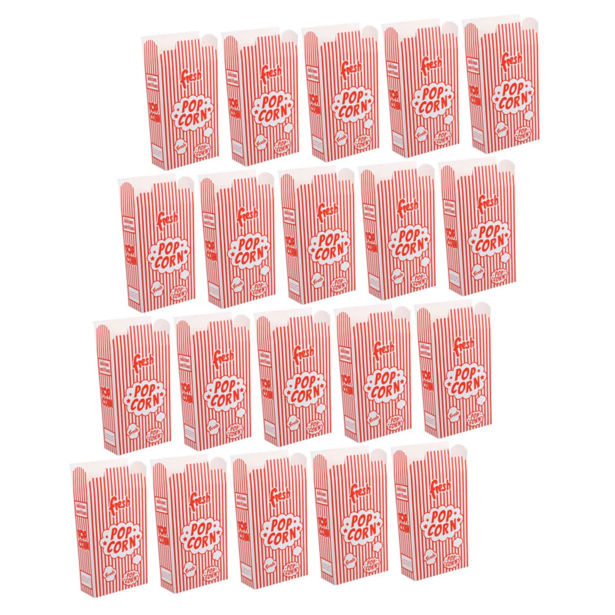 COLLBATH Reusable Popcorn Bowl 25 Pack Popcorn Boxes for Party Snack Container Movie Night Supplies