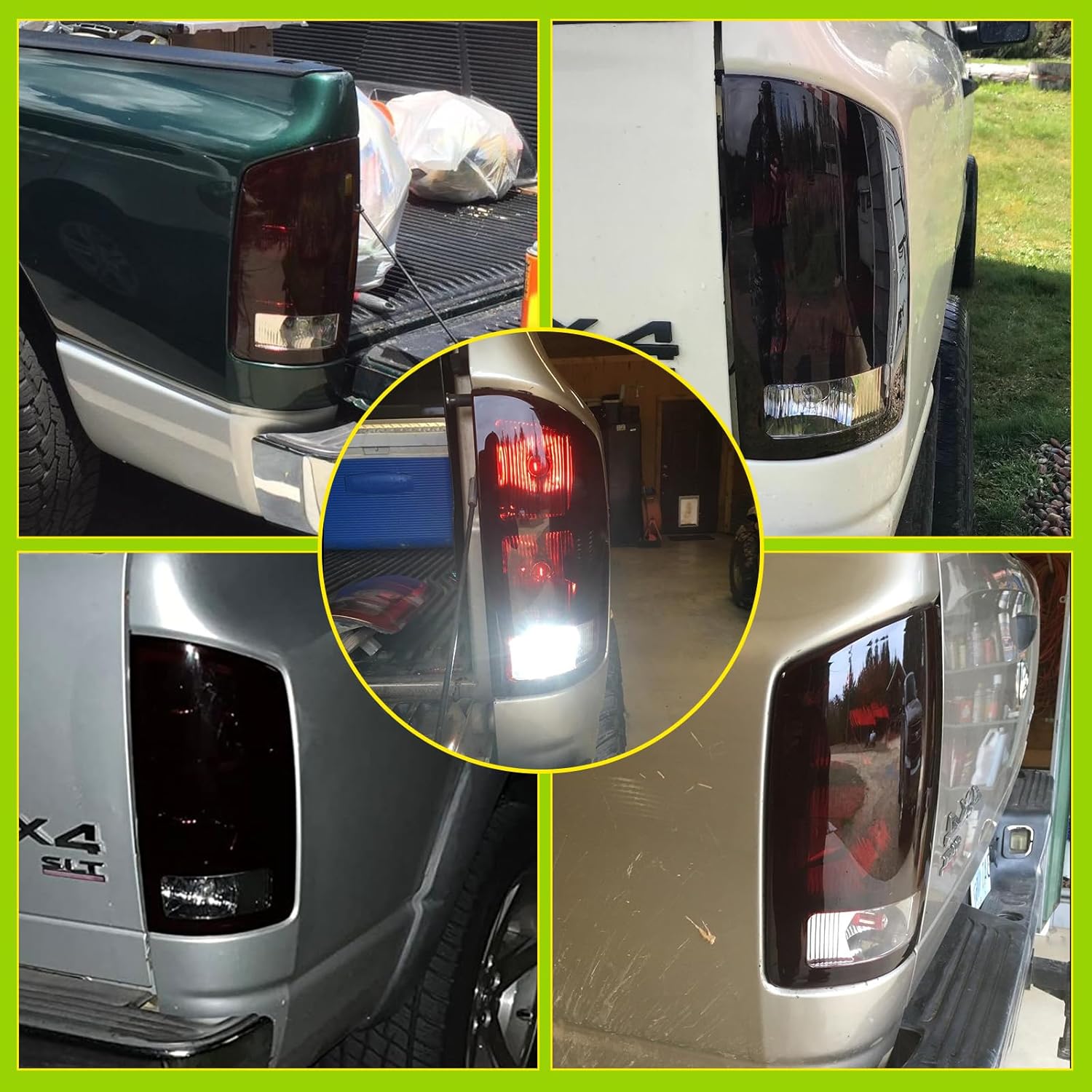 Tail Light Assembly for Dodge Ram 1500/2500/3500 2002-2006 (Pair Set) - OEM Style Dark Red - Part# 55077471AA, 55077470AA