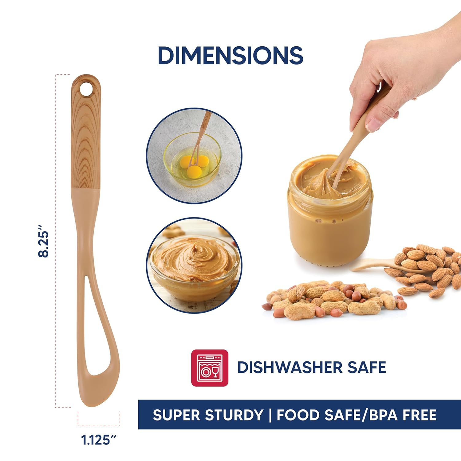 HIC Kitchen No-Mess Natural Nut Butter Mixer, BPA Free, For All Types of Natural Nut Butters (Pack of 2)