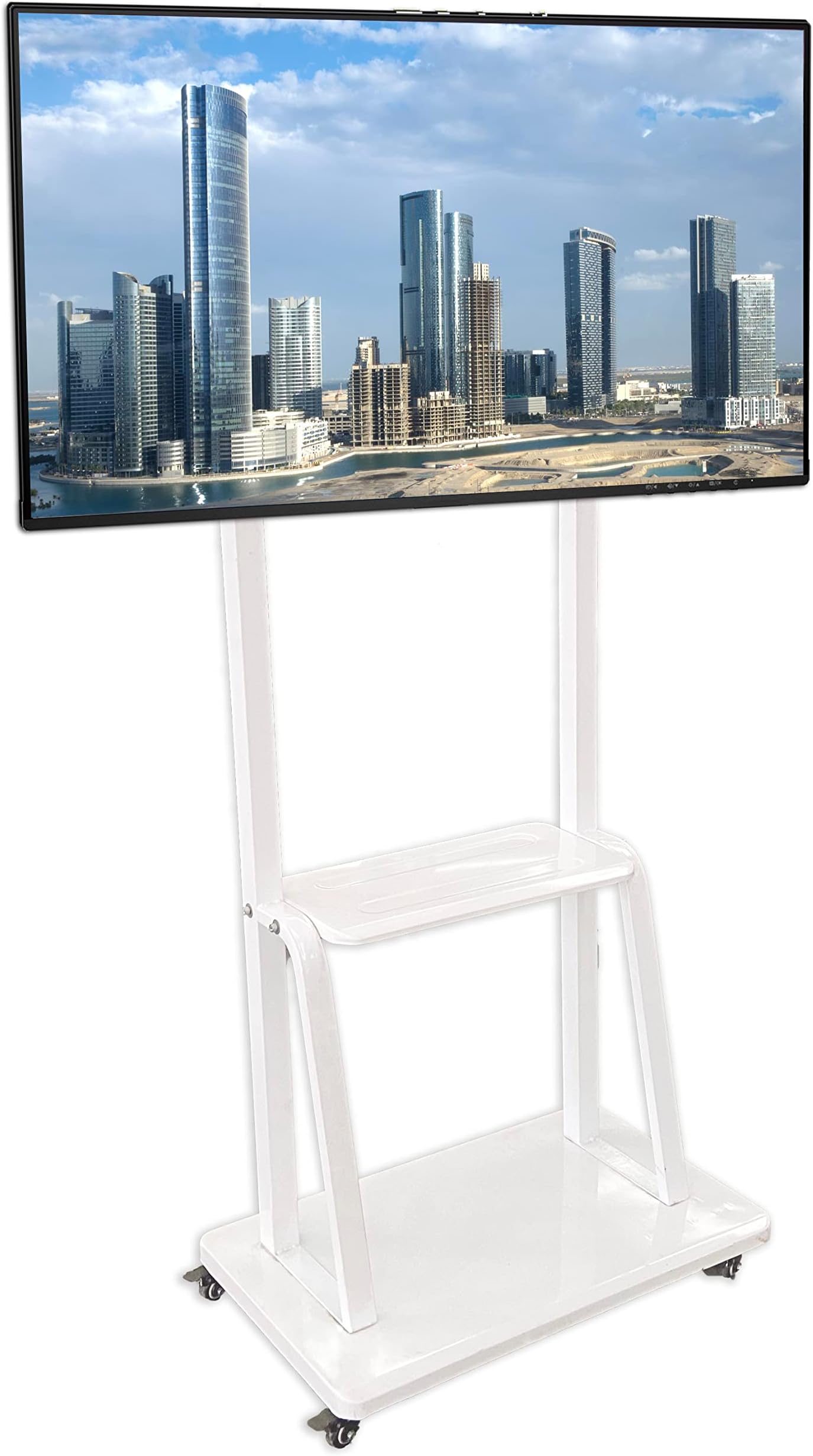 GIENAUAE Height Adjustable TV Stand with Lockable Wheels For 32 to 80in Plasma LCD/LED Flat or Curved Screen TV - (TP-2800)