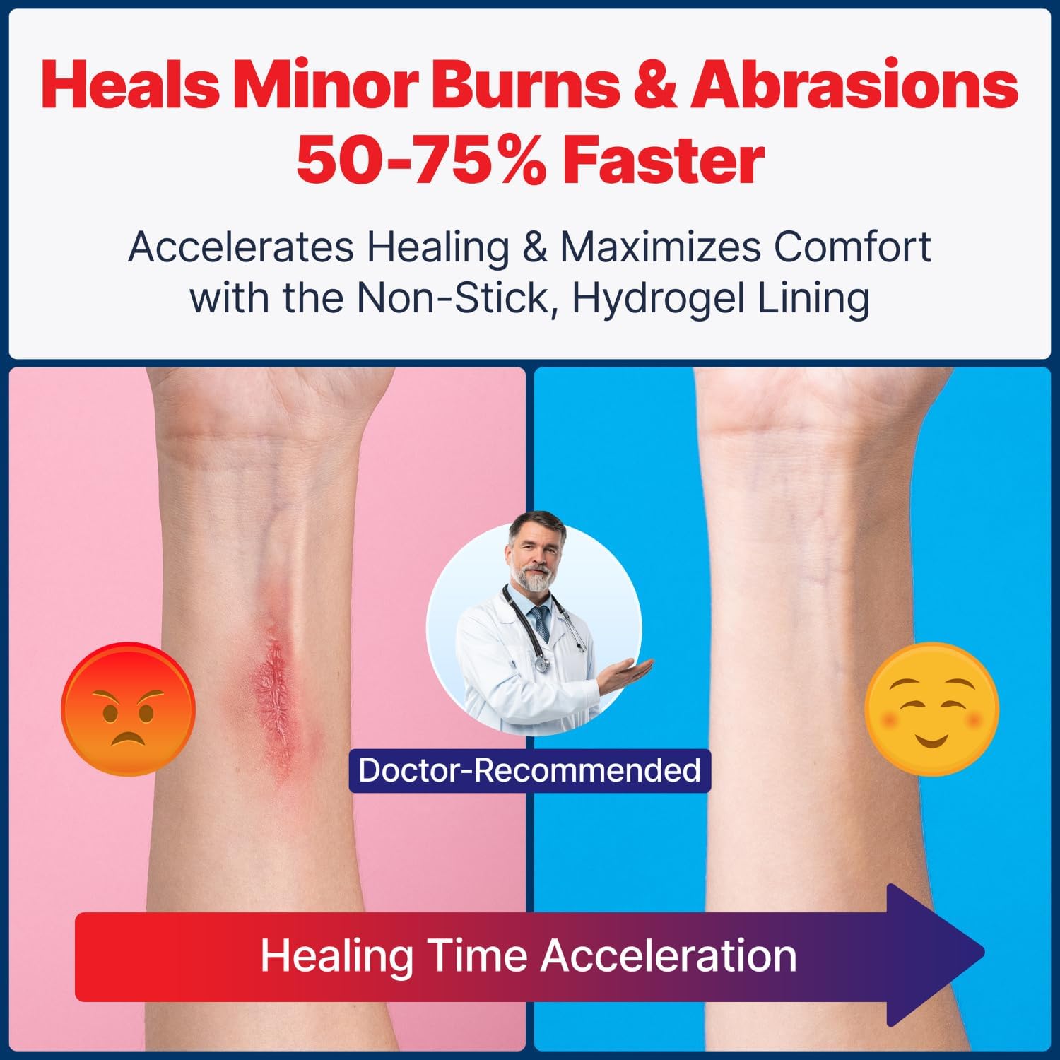 BurnFix® - 4 Pack-Burn Gel Dressing 4 x 4" Burn Care Cream First Aid Treatment. Immediate Pain Relief Hydrogel Burn Dressing for 1st, 2nd Degree Burns, Razor & Sunburns for Home, Work, Fire, EMS - Image 3