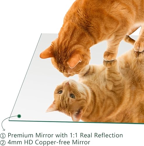 Miniatura 5 de Mirrorons Espejo de baño de 28 x 36 pulgadas, moderno espejo de tocador de baño, espejo sin marco con borde pulido para dormitorio, sala de estar,