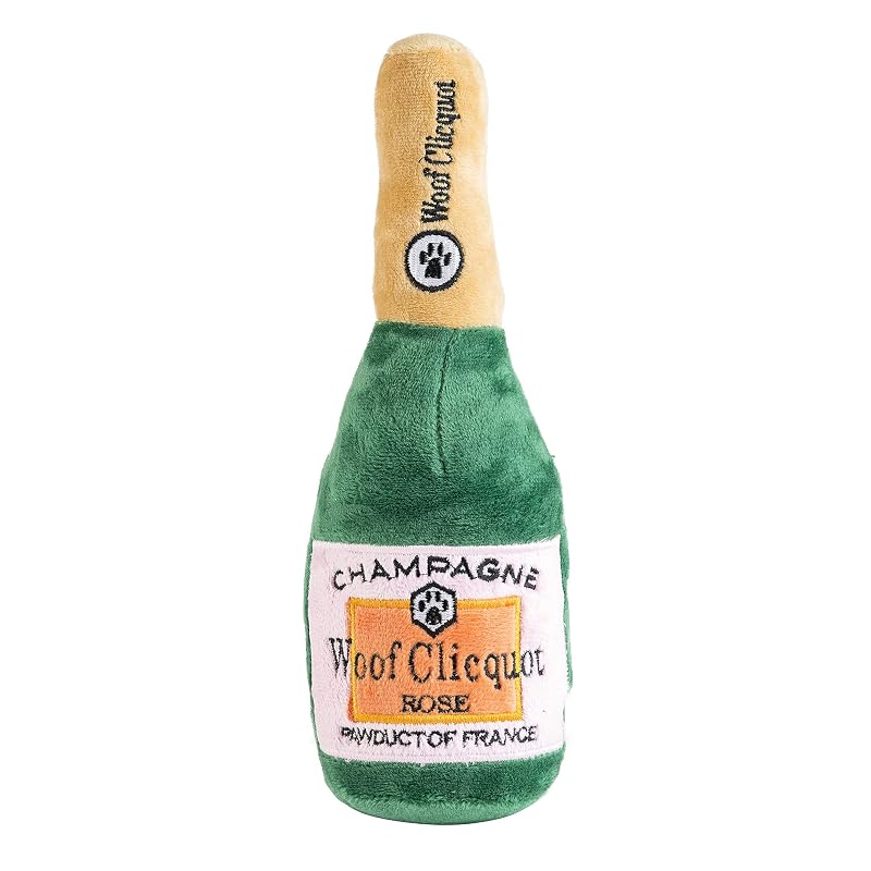 Brinquedo de Pelúcia para Cães Woof Clicquot Rose' com Apito Haute Diggity Dog, Tamanho Grande