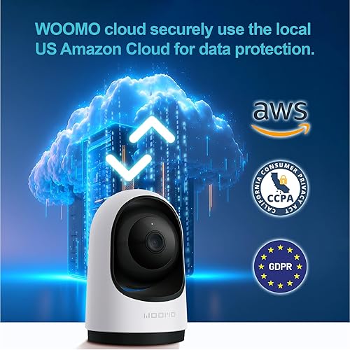 Miniatura 7 de woomo Cámara de seguridad para interiores, monitor de bebé WI-FI de 2.4 G  cámara para mascotas con aplicación de teléfono, reconocimiento de IA,
