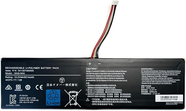 15.2V 6514mAh/99WH GAG-N4A Laptop Battery Compatible with Gigabyte Aorus 15 XE5 15G 15P 17G 17H XC Aero 15 XD 17YD