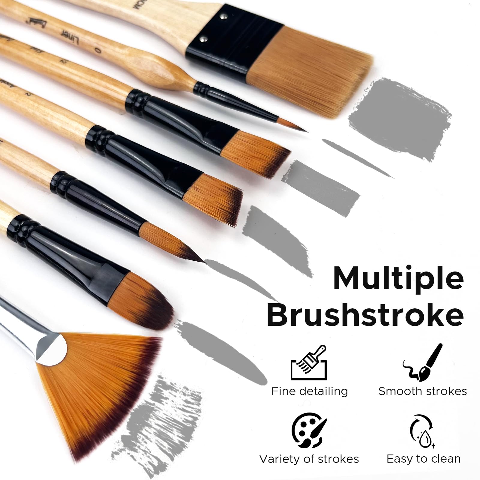 Bougimal Paint Brush Set - 33 Brushes -2 Bougimal Paint Brush Set - 33 Brushes -2