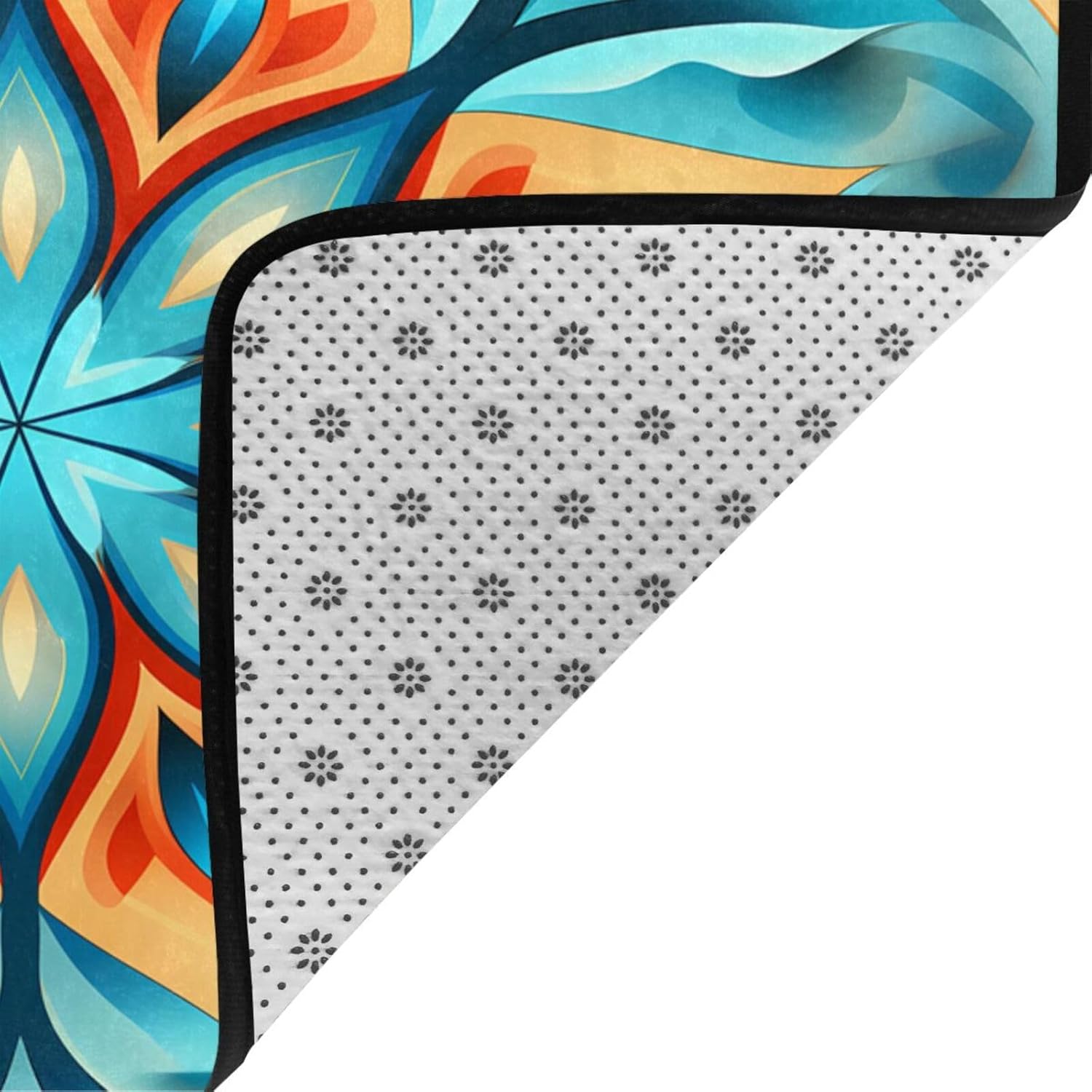 Diamond Abstract Art Printed Floor mat 80x58 inches, Non-Slip Decorative Carpet for Bedroom and Living Room