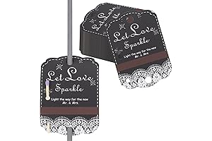 100pcs Wedding Sparkler Tags with Match Strike Strip