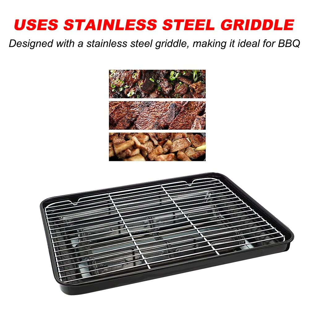 Set da barbecue a gas portatile per campeggio con griglia, rete per barbecue - Barbecue portatili con valigia