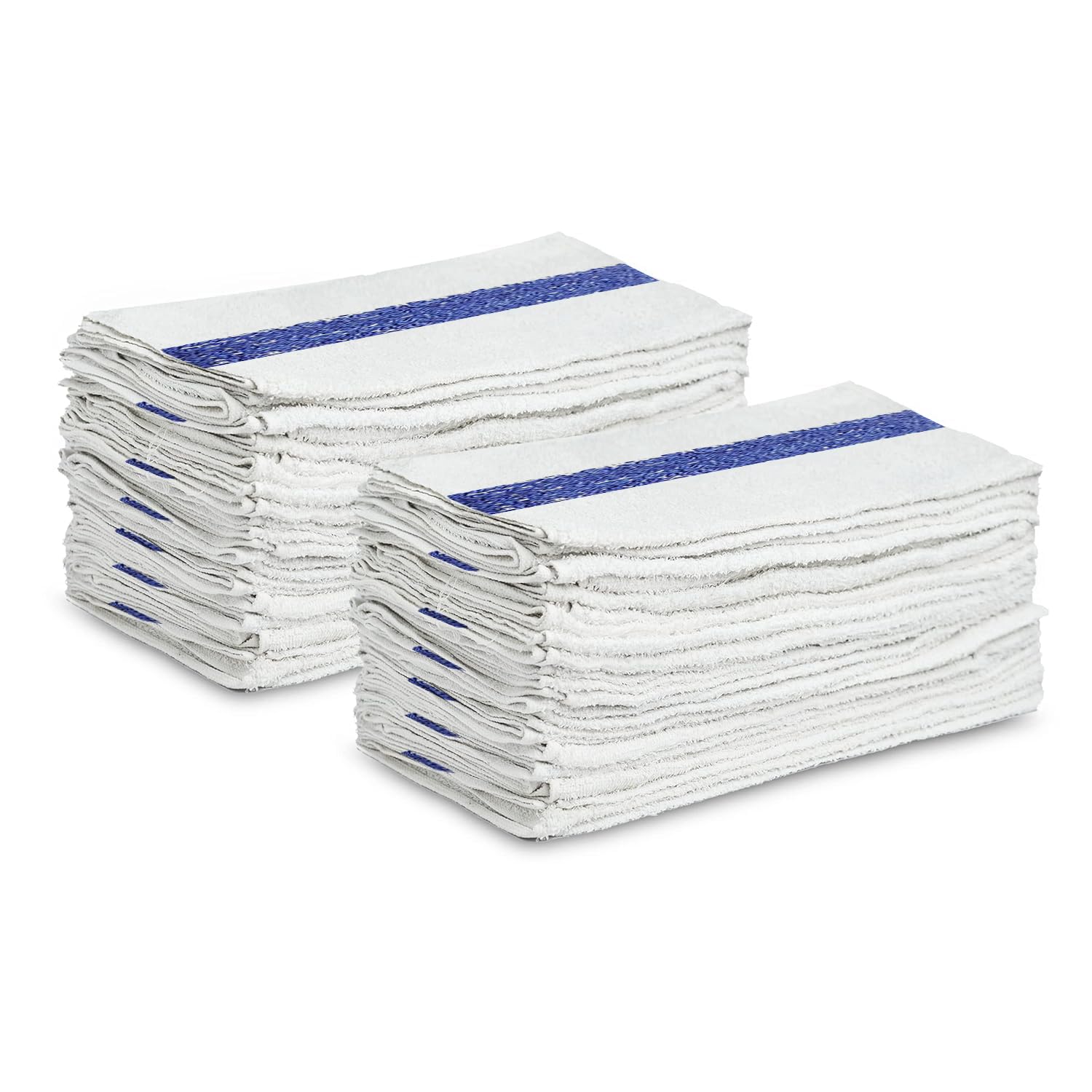 GOLD TEXTILES White Shop Towels Cotton [B Grade Towel] - Pcs 22x44 Inches Shop Rags in a Box - Valuable Cleaning Rags Terry Towel for Industries, Automobiles and Commercial Use (120 Rags)