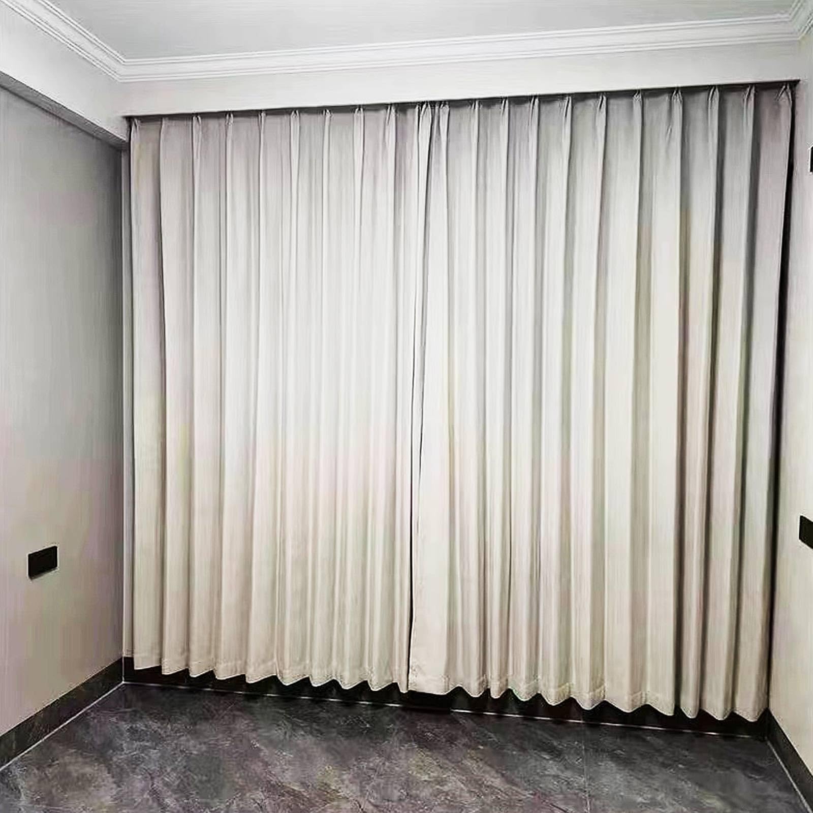 Aluminiowy system szyn sufitowych, 250 cm, regulowany do zasłon przesuwnych, przegrody pokoju, drążków prysznicowych - idealny do nowoczesnego wystroju domu, łatwy montaż