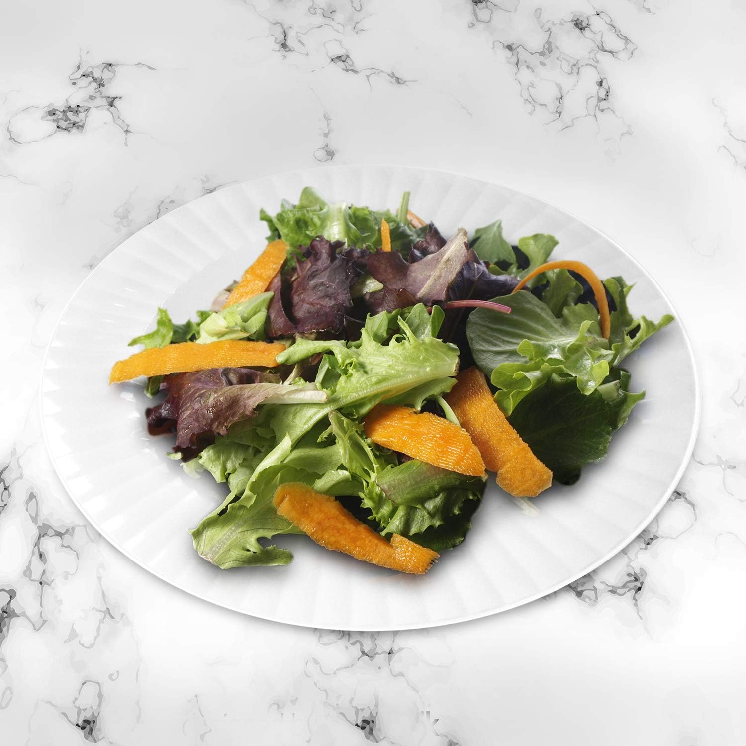 Party Essentials Deluxe Quality Hard Plastic Dinnerware Party Plates, White, 9" 40-Count