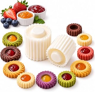 Sunflower Patterned Round Hand-Press Mooncake Double Ended Pastry Mold | Creative French Lace Style, 2-in-1 Cookie Shaper, Easy-Release DIY Baking Tool, Detachable ABS Nesting Body(2Pcs)