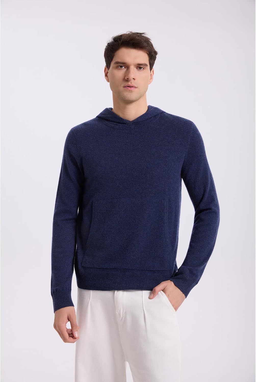 GreenMount Men's 100% Yak Down Half-Zip Sweater Soft & Warm Long Sleeve Polo Casual Pullover Sweater for Men