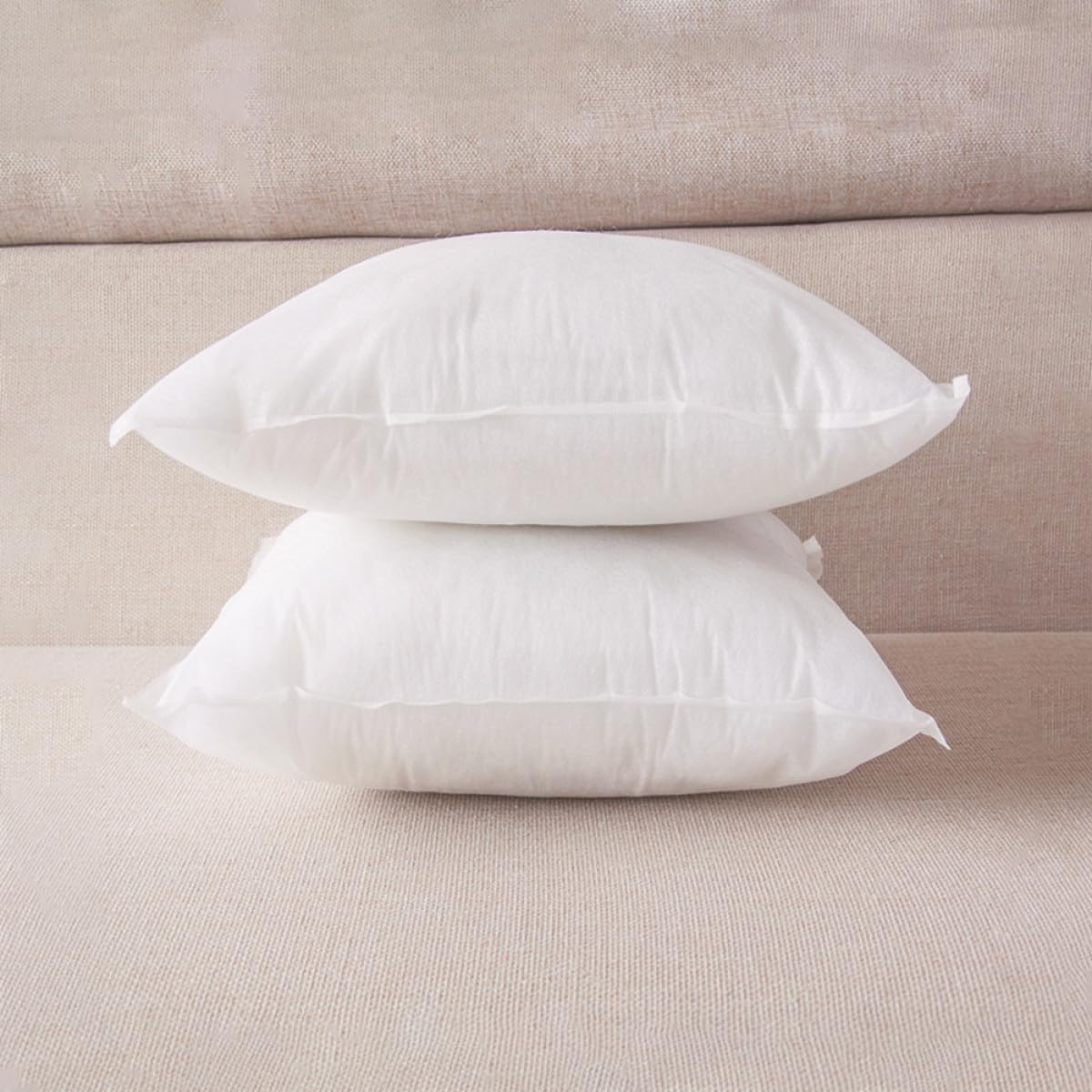 Inserti per Cuscini 2 Pezzi 45x45 Cm Imbottitura in Cotone Pp Soffice e Resistente Cuscino Interno Decorativo per Divano Casa Ufficio